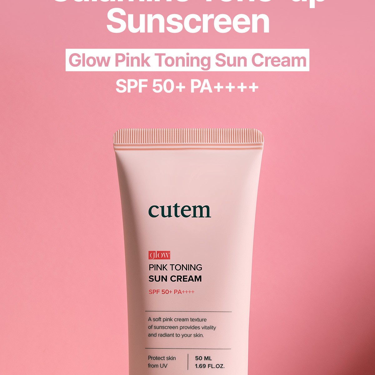Cutem Glow Pink Toning Sun Cream 50ml