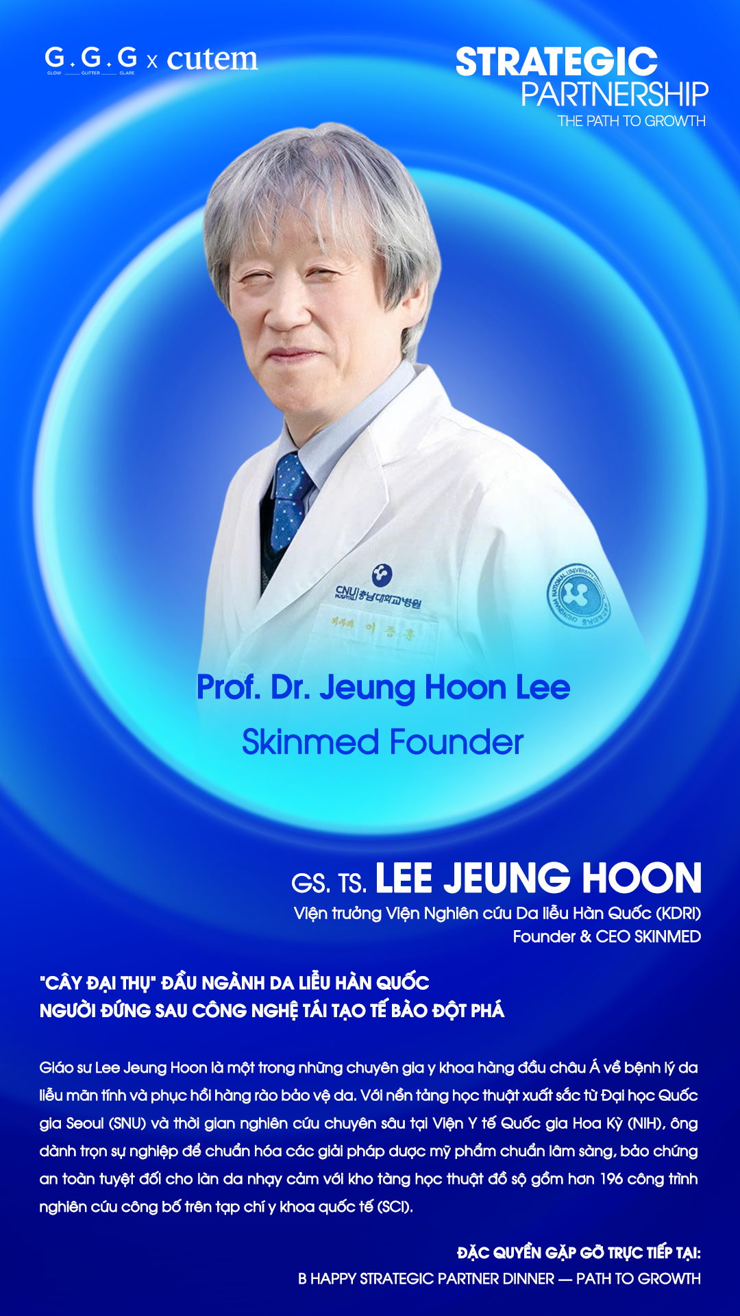 Giáo Sư Lee Jeung Hoon - Viện trưởng KDRI & Sáng lập SkinMed